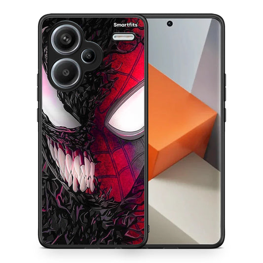 Θήκη Xiaomi Redmi Note 13 Pro Plus 5G SpiderVenom PopArt από τη Smartfits με σχέδιο στο πίσω μέρος και μαύρο περίβλημα | Xiaomi Redmi Note 13 Pro Plus 5G SpiderVenom PopArt case with colorful back and black bezels