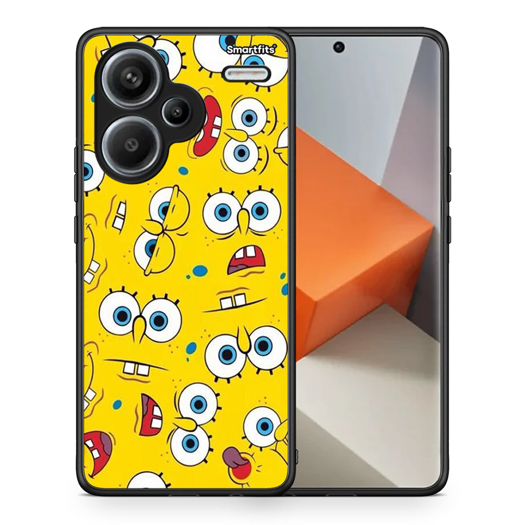Θήκη Xiaomi Redmi Note 13 Pro Plus 5G Sponge PopArt από τη Smartfits με σχέδιο στο πίσω μέρος και μαύρο περίβλημα | Xiaomi Redmi Note 13 Pro Plus 5G Sponge PopArt case with colorful back and black bezels