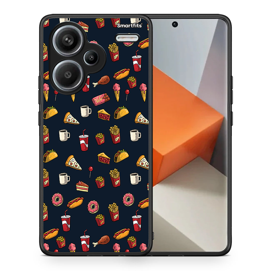 Θήκη Xiaomi Redmi Note 13 Pro Plus 5G Hungry Random από τη Smartfits με σχέδιο στο πίσω μέρος και μαύρο περίβλημα | Xiaomi Redmi Note 13 Pro Plus 5G Hungry Random case with colorful back and black bezels