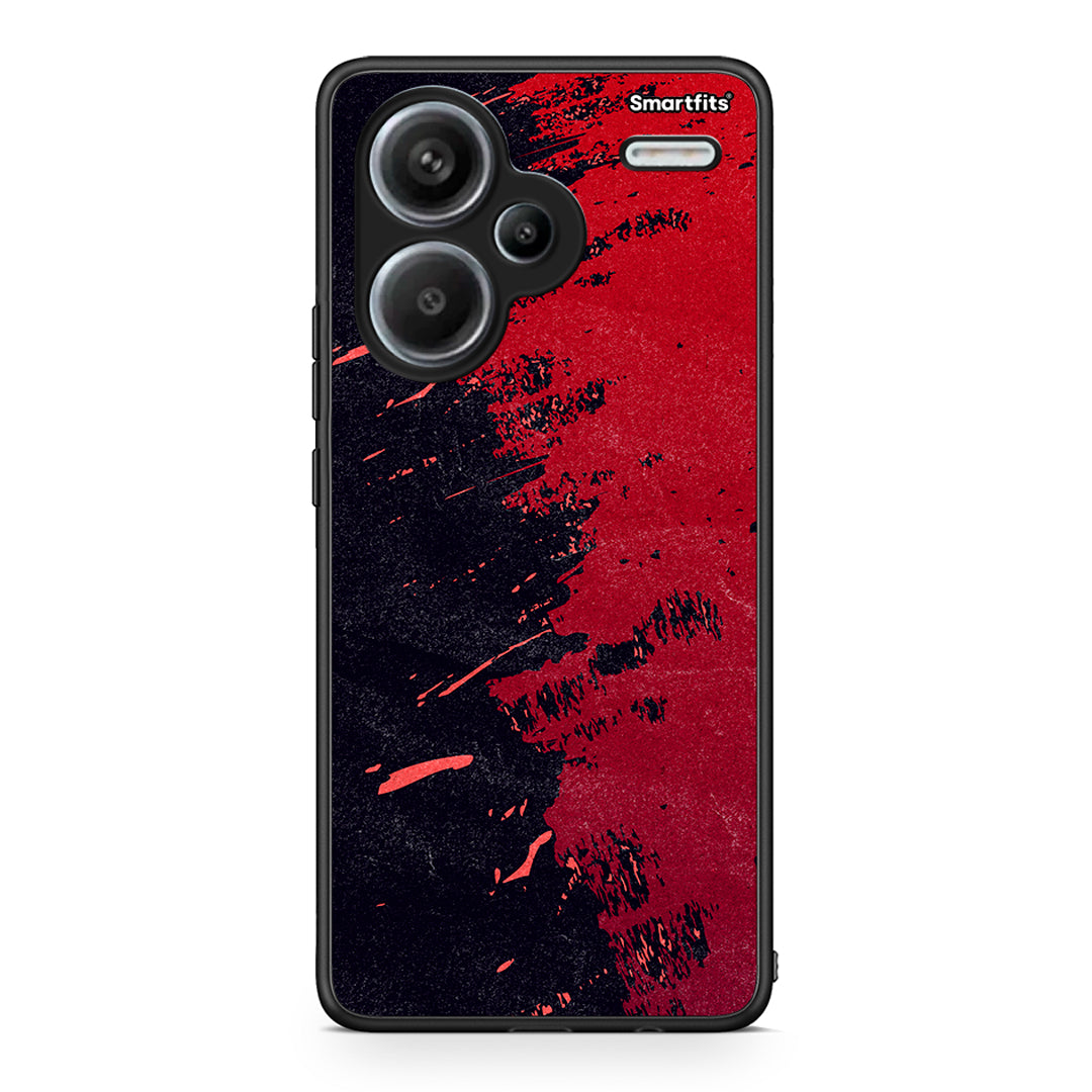 Xiaomi Redmi Note 13 Pro Plus 5G Red Paint Θήκη Αγίου Βαλεντίνου από τη Smartfits με σχέδιο στο πίσω μέρος και μαύρο περίβλημα | Smartphone case with colorful back and black bezels by Smartfits