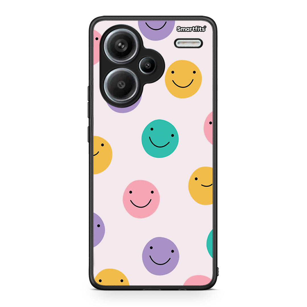 Xiaomi Redmi Note 13 Pro Plus 5G Smiley Faces θήκη από τη Smartfits με σχέδιο στο πίσω μέρος και μαύρο περίβλημα | Smartphone case with colorful back and black bezels by Smartfits