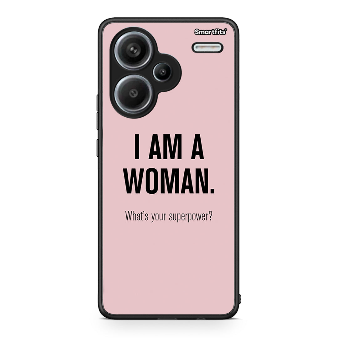 Xiaomi Redmi Note 13 Pro Plus 5G Superpower Woman θήκη από τη Smartfits με σχέδιο στο πίσω μέρος και μαύρο περίβλημα | Smartphone case with colorful back and black bezels by Smartfits