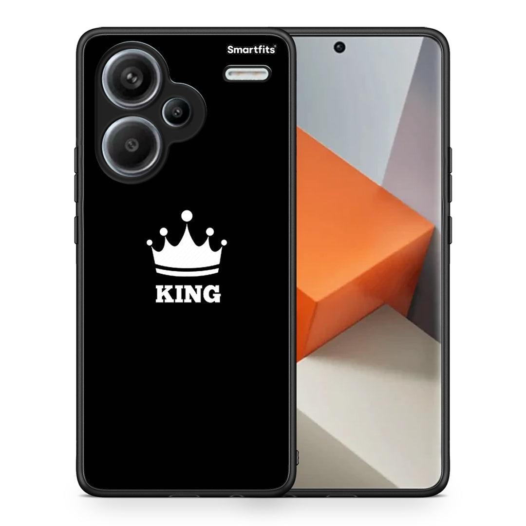 Θήκη Xiaomi Redmi Note 13 Pro Plus 5G King Valentine από τη Smartfits με σχέδιο στο πίσω μέρος και μαύρο περίβλημα | Xiaomi Redmi Note 13 Pro Plus 5G King Valentine case with colorful back and black bezels