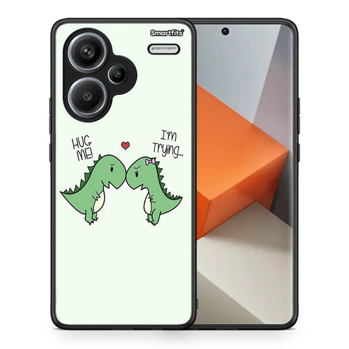Θήκη Xiaomi Redmi Note 13 Pro Plus 5G Rex Valentine από τη Smartfits με σχέδιο στο πίσω μέρος και μαύρο περίβλημα | Xiaomi Redmi Note 13 Pro Plus 5G Rex Valentine case with colorful back and black bezels