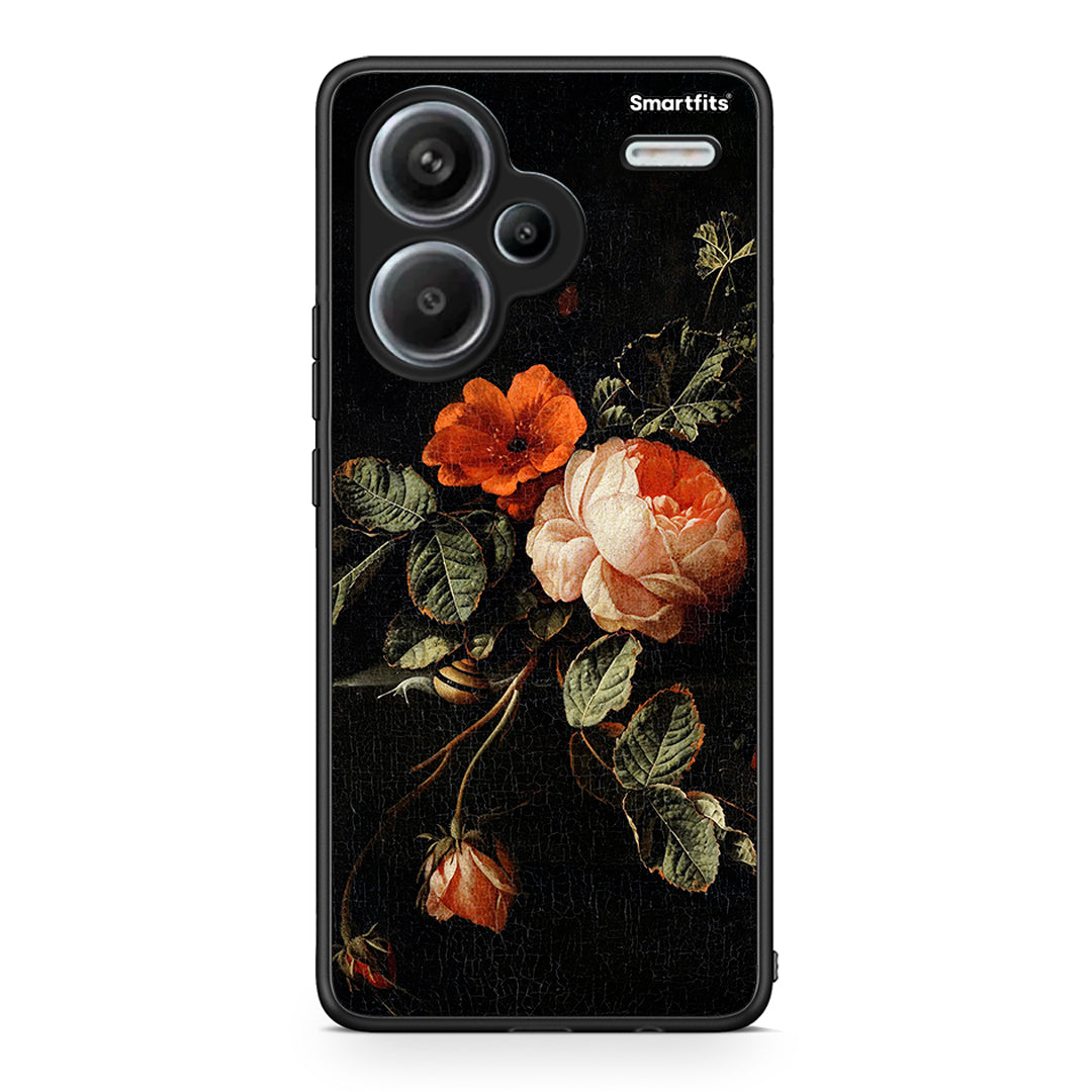 Xiaomi Redmi Note 13 Pro Plus 5G Vintage Roses θήκη από τη Smartfits με σχέδιο στο πίσω μέρος και μαύρο περίβλημα | Smartphone case with colorful back and black bezels by Smartfits