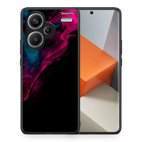 Θήκη Xiaomi Redmi Note 13 Pro Plus 5G Pink Black Watercolor από τη Smartfits με σχέδιο στο πίσω μέρος και μαύρο περίβλημα | Xiaomi Redmi Note 13 Pro Plus 5G Pink Black Watercolor case with colorful back and black bezels