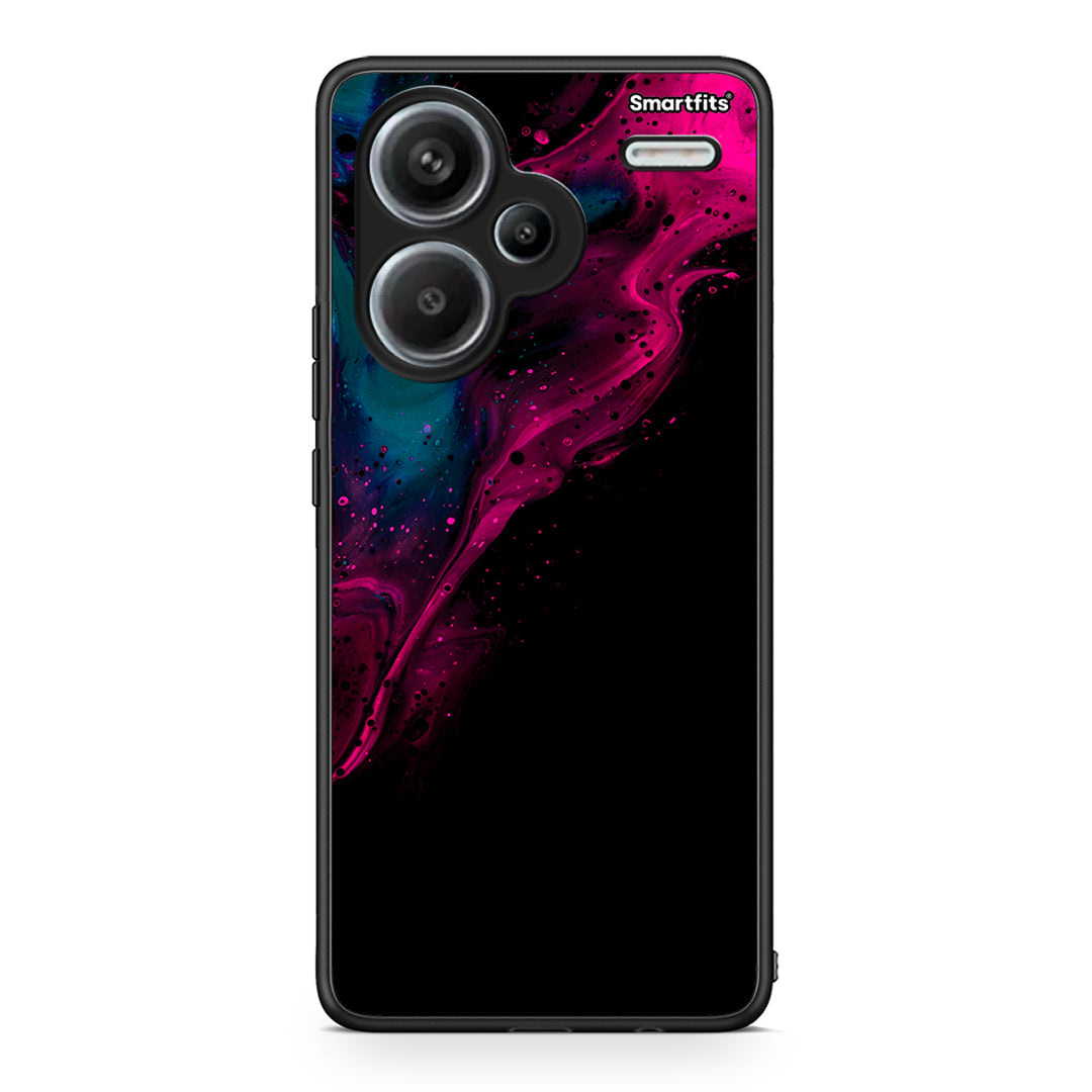 4 - Xiaomi Redmi Note 13 Pro Plus 5G Pink Black Watercolor case, cover, bumper