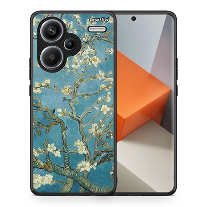 Θήκη Xiaomi Redmi Note 13 Pro Plus 5G White Blossoms από τη Smartfits με σχέδιο στο πίσω μέρος και μαύρο περίβλημα | Xiaomi Redmi Note 13 Pro Plus 5G White Blossoms case with colorful back and black bezels