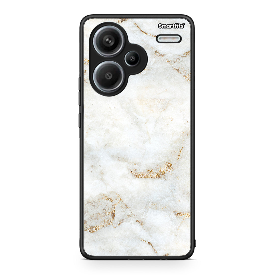 Xiaomi Redmi Note 13 Pro Plus 5G White Gold Marble θήκη από τη Smartfits με σχέδιο στο πίσω μέρος και μαύρο περίβλημα | Smartphone case with colorful back and black bezels by Smartfits