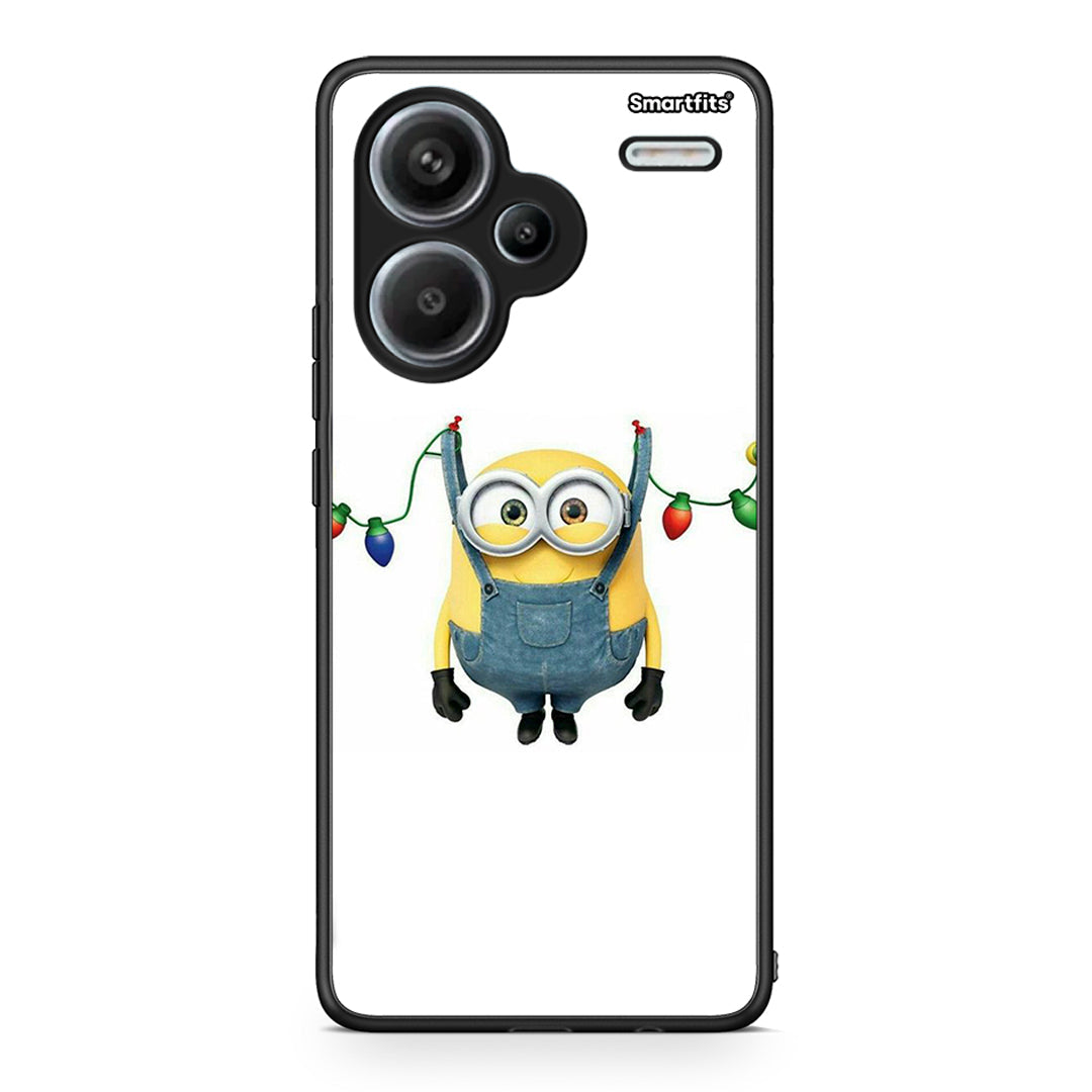 Xiaomi Redmi Note 13 Pro Plus 5G Xmas Minion Lights θήκη από τη Smartfits με σχέδιο στο πίσω μέρος και μαύρο περίβλημα | Smartphone case with colorful back and black bezels by Smartfits