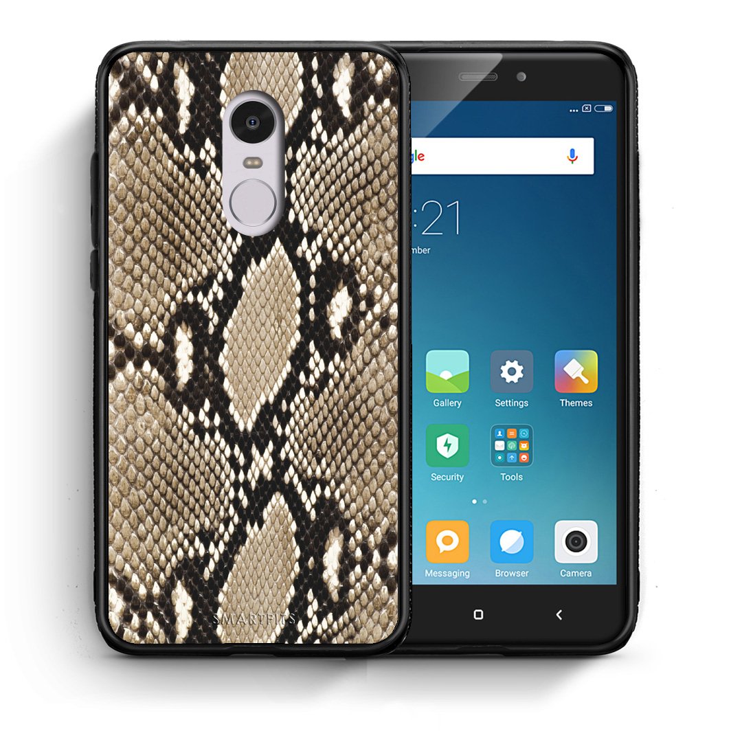 Θήκη Xiaomi Redmi Note 4/4X Fashion Snake Animal από τη Smartfits με σχέδιο στο πίσω μέρος και μαύρο περίβλημα | Xiaomi Redmi Note 4/4X Fashion Snake Animal case with colorful back and black bezels