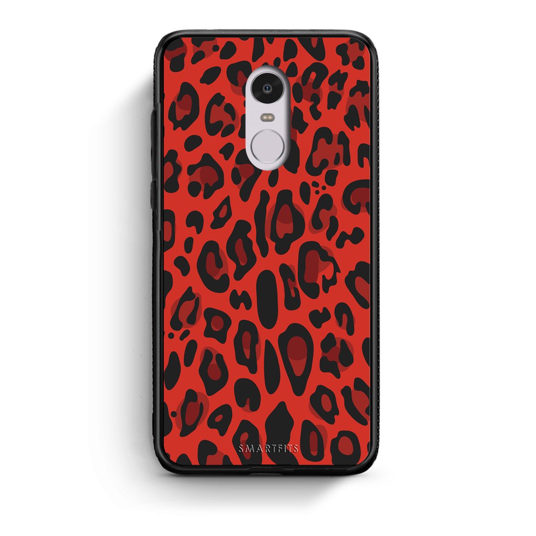 4 - Xiaomi Redmi Note 4/4X Red Leopard Animal case, cover, bumper