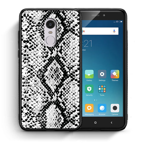 Θήκη Xiaomi Redmi Note 4/4X White Snake Animal από τη Smartfits με σχέδιο στο πίσω μέρος και μαύρο περίβλημα | Xiaomi Redmi Note 4/4X White Snake Animal case with colorful back and black bezels