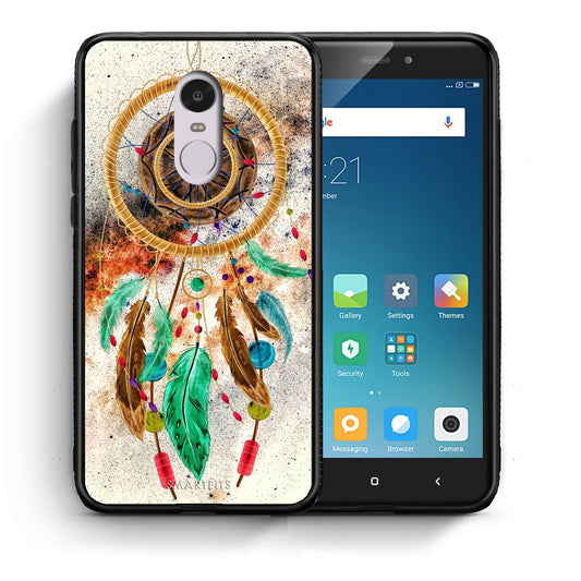 Θήκη Xiaomi Redmi Note 4/4X DreamCatcher Boho από τη Smartfits με σχέδιο στο πίσω μέρος και μαύρο περίβλημα | Xiaomi Redmi Note 4/4X DreamCatcher Boho case with colorful back and black bezels
