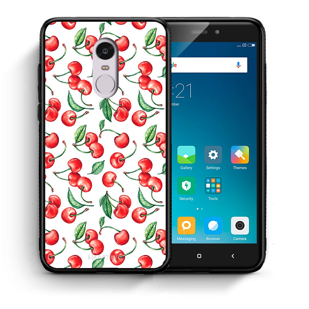 Θήκη Xiaomi Redmi Note 4/4X Cherry Summer από τη Smartfits με σχέδιο στο πίσω μέρος και μαύρο περίβλημα | Xiaomi Redmi Note 4/4X Cherry Summer case with colorful back and black bezels