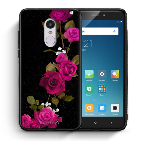 Θήκη Xiaomi Redmi Note 4/4X Red Roses Flower από τη Smartfits με σχέδιο στο πίσω μέρος και μαύρο περίβλημα | Xiaomi Redmi Note 4/4X Red Roses Flower case with colorful back and black bezels