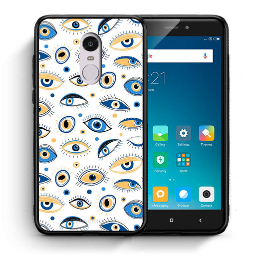 Θήκη Xiaomi Redmi Note 4/4X Ftou Ftou από τη Smartfits με σχέδιο στο πίσω μέρος και μαύρο περίβλημα | Xiaomi Redmi Note 4/4X Ftou Ftou case with colorful back and black bezels