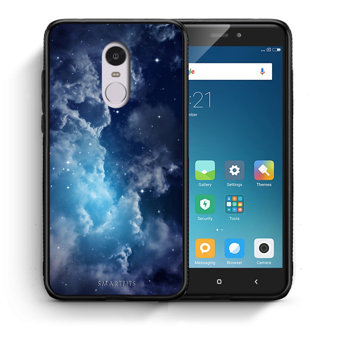 Θήκη Xiaomi Redmi Note 4/4X Blue Sky Galaxy από τη Smartfits με σχέδιο στο πίσω μέρος και μαύρο περίβλημα | Xiaomi Redmi Note 4/4X Blue Sky Galaxy case with colorful back and black bezels