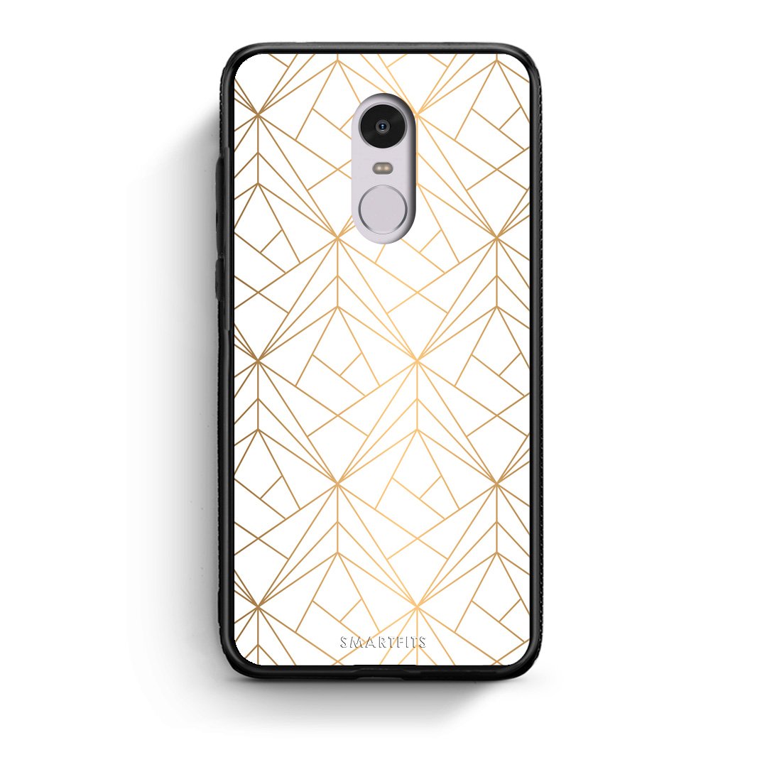 111 - Xiaomi Redmi Note 4/4X Luxury White Geometric case, cover, bumper