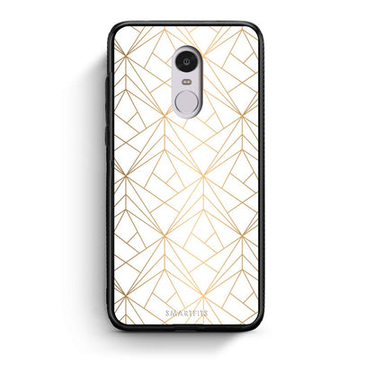 111 - Xiaomi Redmi Note 4/4X Luxury White Geometric case, cover, bumper