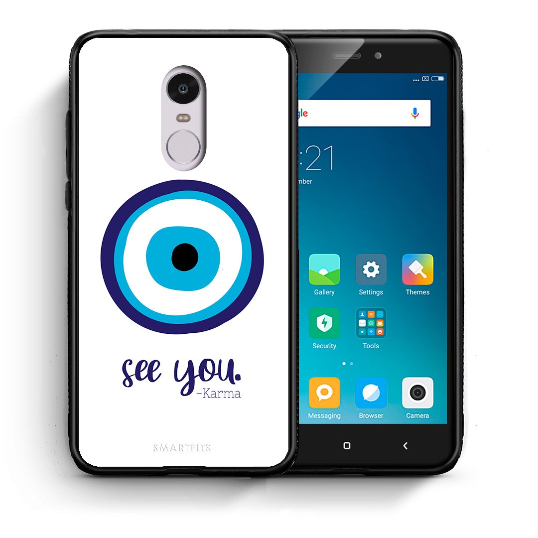 Θήκη Xiaomi Redmi Note 4/4X Karma Says από τη Smartfits με σχέδιο στο πίσω μέρος και μαύρο περίβλημα | Xiaomi Redmi Note 4/4X Karma Says case with colorful back and black bezels