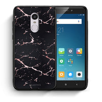 Thumbnail for Θήκη Xiaomi Redmi Note 4/4X Black Rosegold Marble από τη Smartfits με σχέδιο στο πίσω μέρος και μαύρο περίβλημα | Xiaomi Redmi Note 4/4X Black Rosegold Marble case with colorful back and black bezels