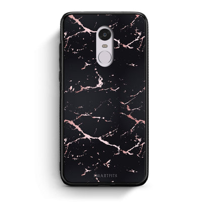 4 - Xiaomi Redmi Note 4/4X Black Rosegold Marble case, cover, bumper