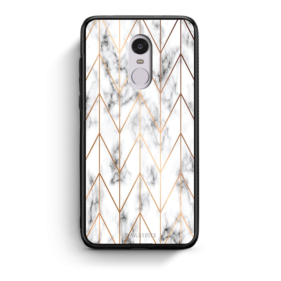 44 - Xiaomi Redmi Note 4/4X Gold Geometric Marble case, cover, bumper