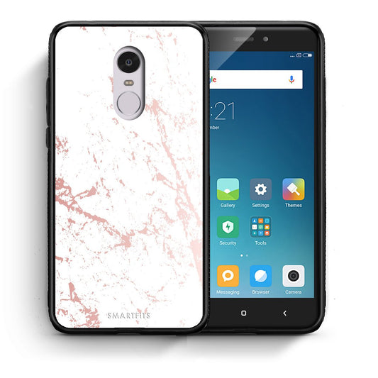 Θήκη Xiaomi Redmi Note 4/4X Pink Splash Marble από τη Smartfits με σχέδιο στο πίσω μέρος και μαύρο περίβλημα | Xiaomi Redmi Note 4/4X Pink Splash Marble case with colorful back and black bezels