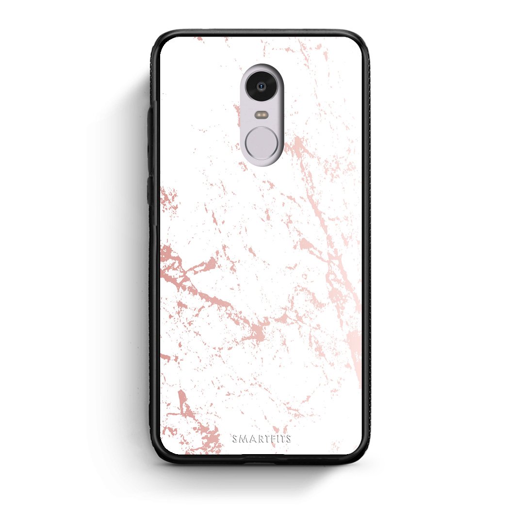 116 - Xiaomi Redmi Note 4/4X Pink Splash Marble case, cover, bumper