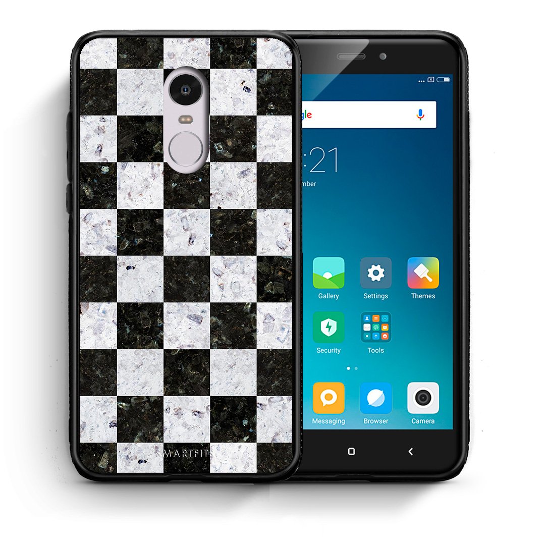 Θήκη Xiaomi Redmi Note 4/4X Square Geometric Marble από τη Smartfits με σχέδιο στο πίσω μέρος και μαύρο περίβλημα | Xiaomi Redmi Note 4/4X Square Geometric Marble case with colorful back and black bezels