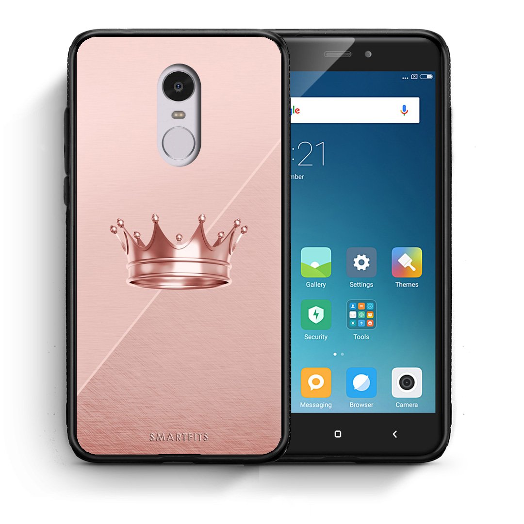Θήκη Xiaomi Redmi Note 4/4X Crown Minimal από τη Smartfits με σχέδιο στο πίσω μέρος και μαύρο περίβλημα | Xiaomi Redmi Note 4/4X Crown Minimal case with colorful back and black bezels