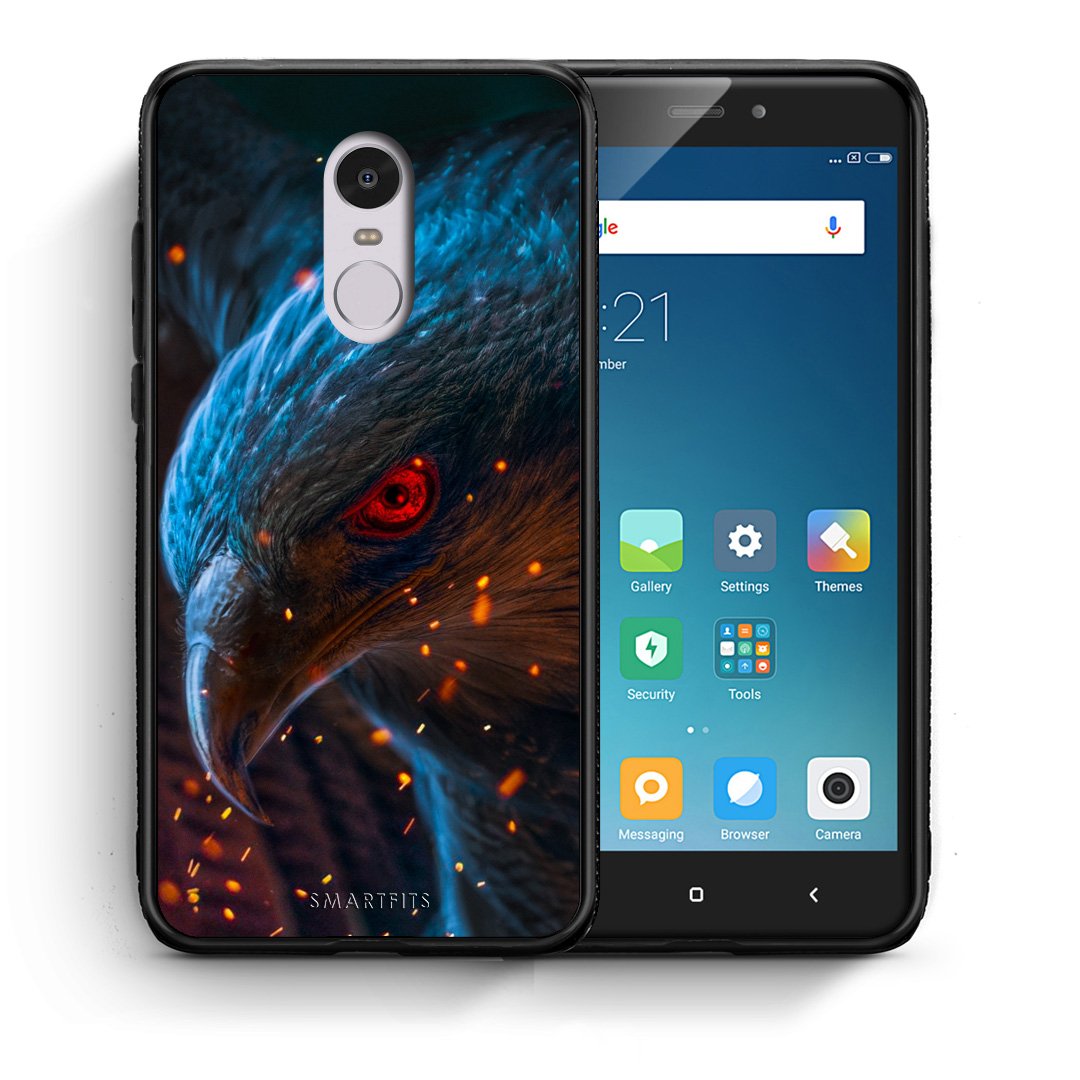 Θήκη Xiaomi Redmi Note 4/4X Eagle PopArt από τη Smartfits με σχέδιο στο πίσω μέρος και μαύρο περίβλημα | Xiaomi Redmi Note 4/4X Eagle PopArt case with colorful back and black bezels