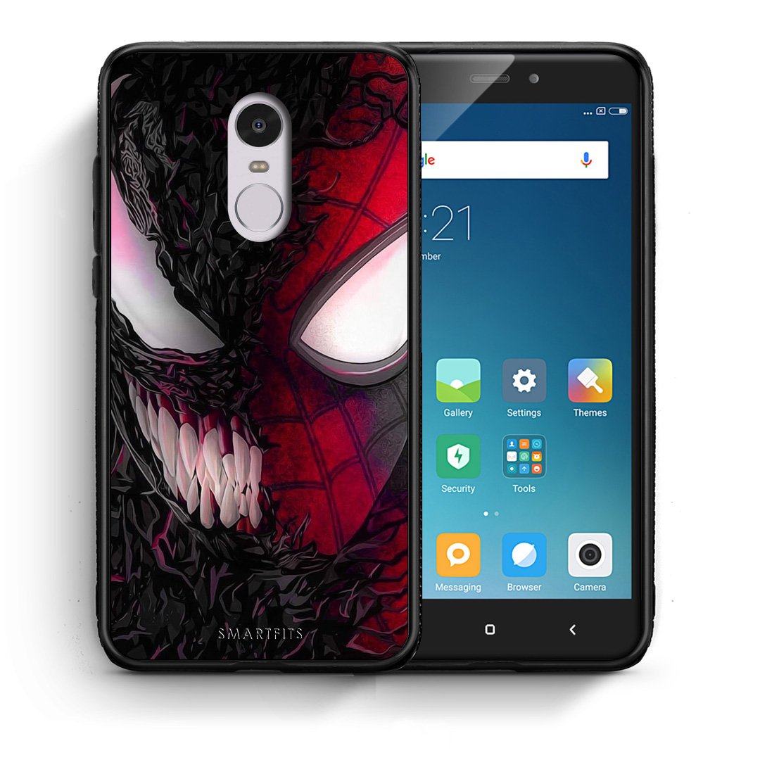 Θήκη Xiaomi Redmi Note 4/4X SpiderVenom PopArt από τη Smartfits με σχέδιο στο πίσω μέρος και μαύρο περίβλημα | Xiaomi Redmi Note 4/4X SpiderVenom PopArt case with colorful back and black bezels