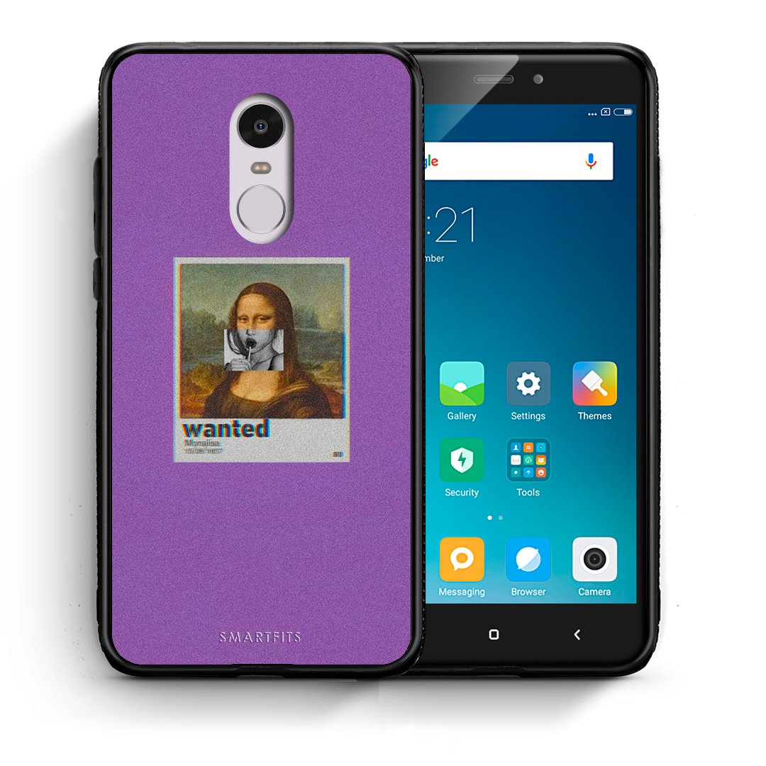 Θήκη Xiaomi Redmi Note 4/4X Monalisa Popart από τη Smartfits με σχέδιο στο πίσω μέρος και μαύρο περίβλημα | Xiaomi Redmi Note 4/4X Monalisa Popart case with colorful back and black bezels