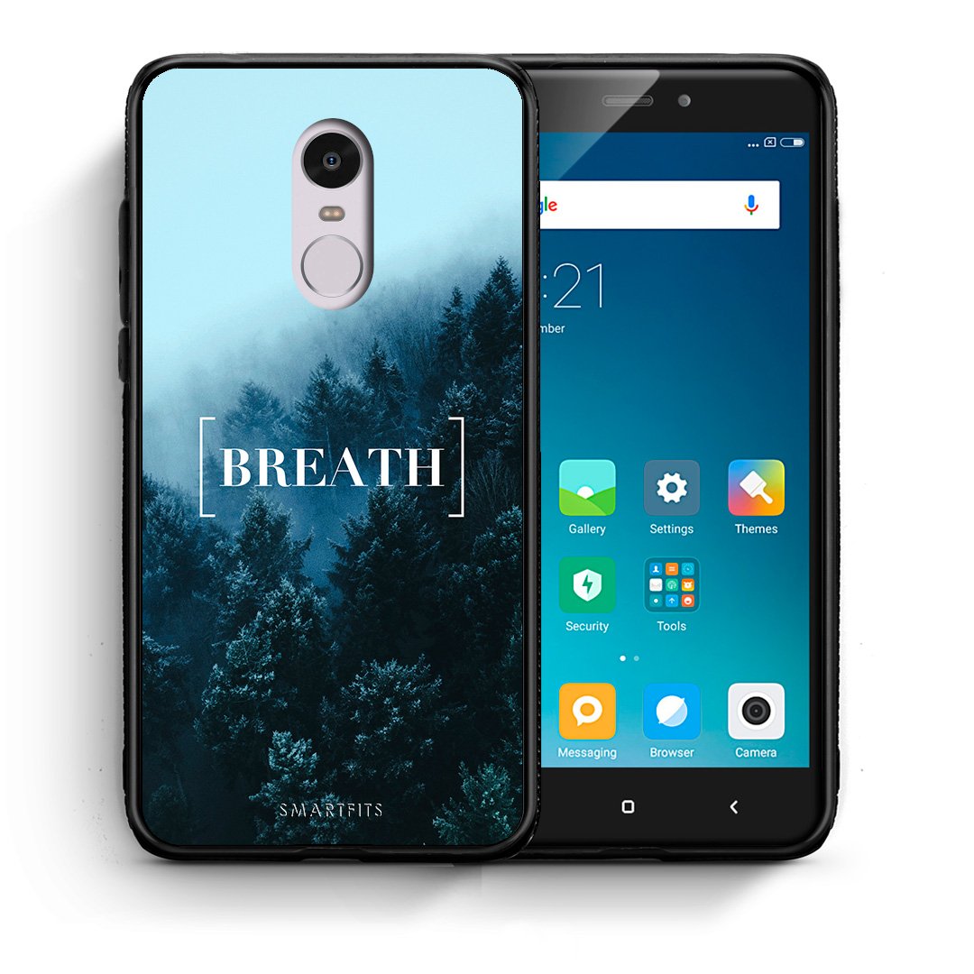 Θήκη Xiaomi Redmi Note 4/4X Breath Quote από τη Smartfits με σχέδιο στο πίσω μέρος και μαύρο περίβλημα | Xiaomi Redmi Note 4/4X Breath Quote case with colorful back and black bezels