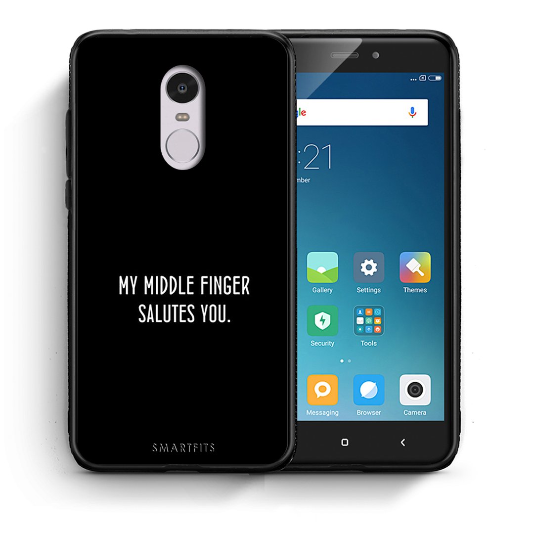 Θήκη Xiaomi Redmi Note 4/4X Salute από τη Smartfits με σχέδιο στο πίσω μέρος και μαύρο περίβλημα | Xiaomi Redmi Note 4/4X Salute case with colorful back and black bezels