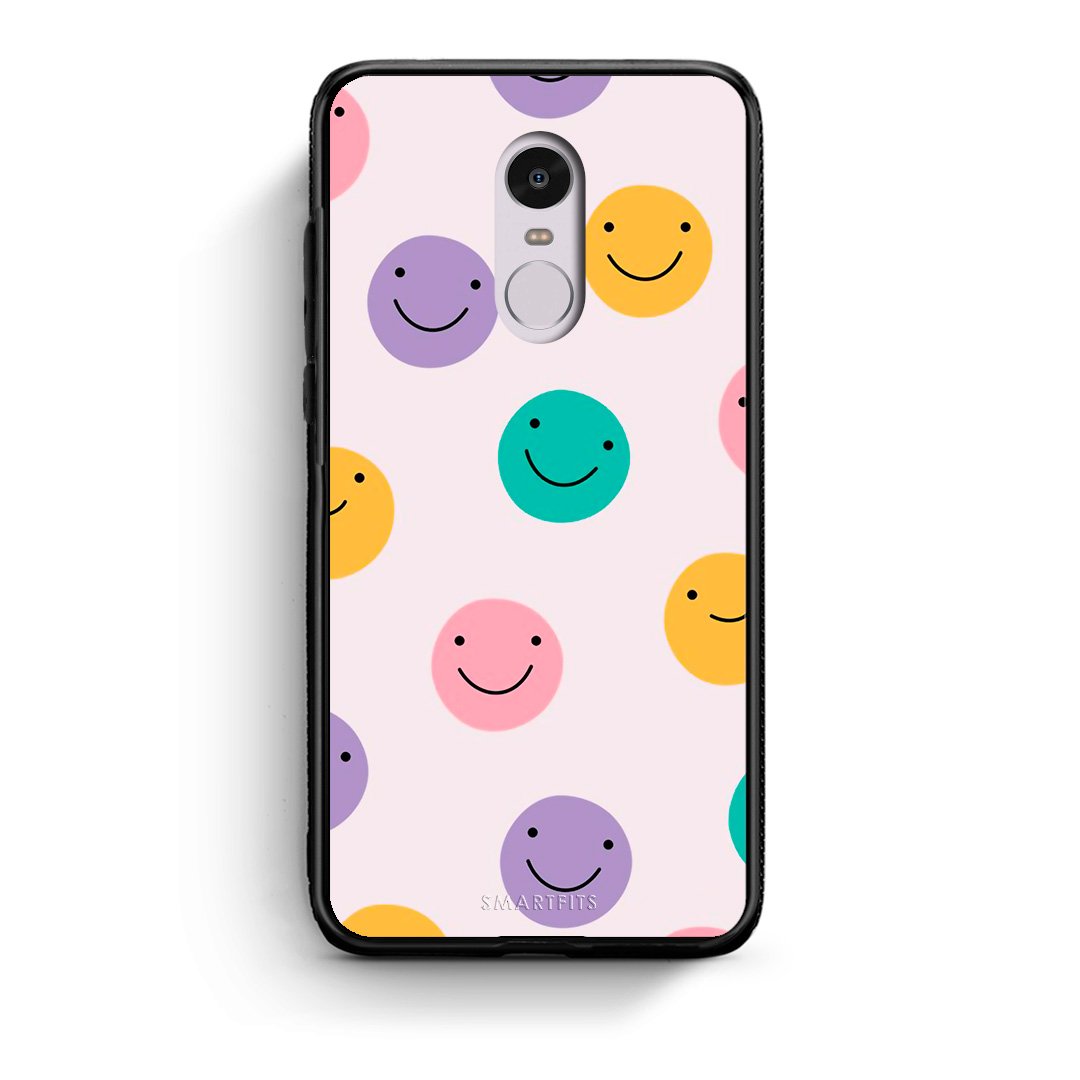 Xiaomi Redmi Note 4/4X Smiley Faces θήκη από τη Smartfits με σχέδιο στο πίσω μέρος και μαύρο περίβλημα | Smartphone case with colorful back and black bezels by Smartfits