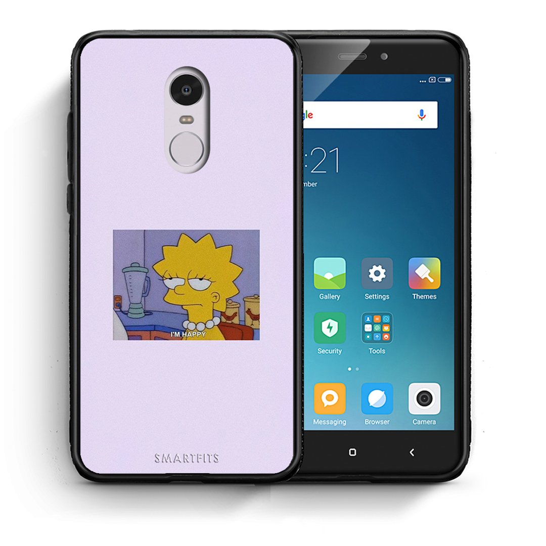 Θήκη Xiaomi Redmi Note 4/4X So Happy από τη Smartfits με σχέδιο στο πίσω μέρος και μαύρο περίβλημα | Xiaomi Redmi Note 4/4X So Happy case with colorful back and black bezels