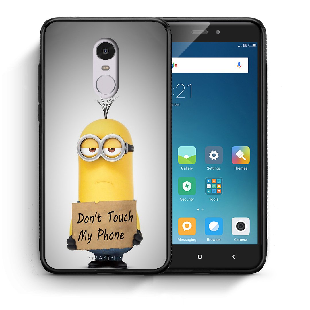 Θήκη Xiaomi Redmi Note 4/4X Minion Text από τη Smartfits με σχέδιο στο πίσω μέρος και μαύρο περίβλημα | Xiaomi Redmi Note 4/4X Minion Text case with colorful back and black bezels