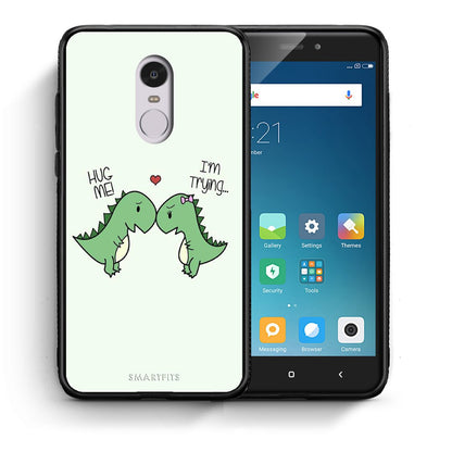Θήκη Xiaomi Redmi Note 4/4X Rex Valentine από τη Smartfits με σχέδιο στο πίσω μέρος και μαύρο περίβλημα | Xiaomi Redmi Note 4/4X Rex Valentine case with colorful back and black bezels