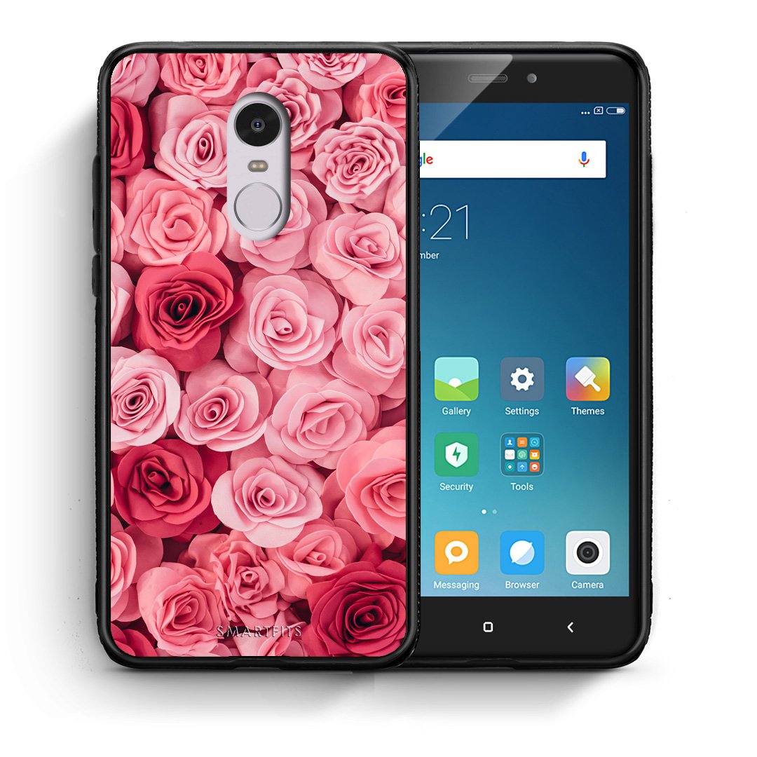 Θήκη Xiaomi Redmi Note 4/4X RoseGarden Valentine από τη Smartfits με σχέδιο στο πίσω μέρος και μαύρο περίβλημα | Xiaomi Redmi Note 4/4X RoseGarden Valentine case with colorful back and black bezels