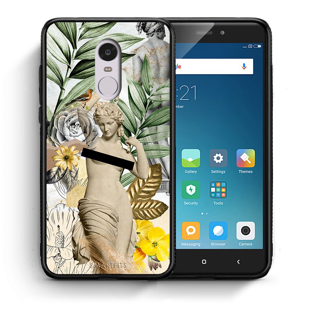 Θήκη Xiaomi Redmi Note 4/4X Woman Statue από τη Smartfits με σχέδιο στο πίσω μέρος και μαύρο περίβλημα | Xiaomi Redmi Note 4/4X Woman Statue case with colorful back and black bezels