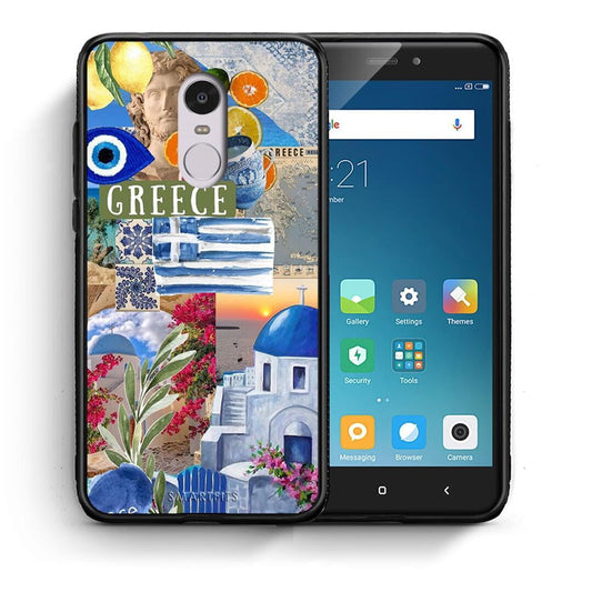 Θήκη Xiaomi Redmi Note 4 / 4X All Greek από τη Smartfits με σχέδιο στο πίσω μέρος και μαύρο περίβλημα | Xiaomi Redmi Note 4 / 4X All Greek case with colorful back and black bezels