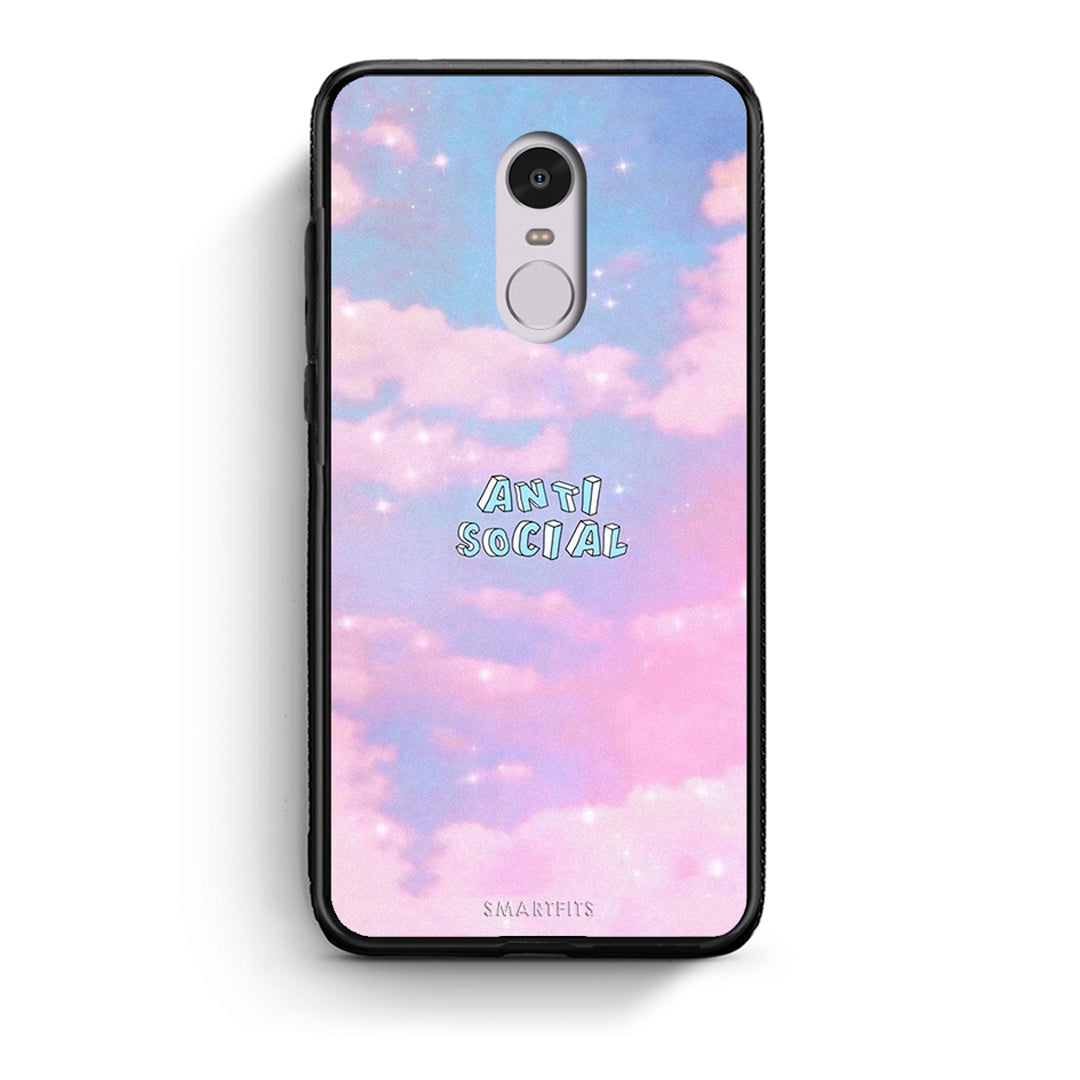 Xiaomi Redmi 5 Anti Social Θήκη Αγίου Βαλεντίνου από τη Smartfits με σχέδιο στο πίσω μέρος και μαύρο περίβλημα | Smartphone case with colorful back and black bezels by Smartfits