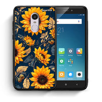 Thumbnail for Θήκη Xiaomi Redmi 5 Autumn Sunflowers από τη Smartfits με σχέδιο στο πίσω μέρος και μαύρο περίβλημα | Xiaomi Redmi 5 Autumn Sunflowers case with colorful back and black bezels