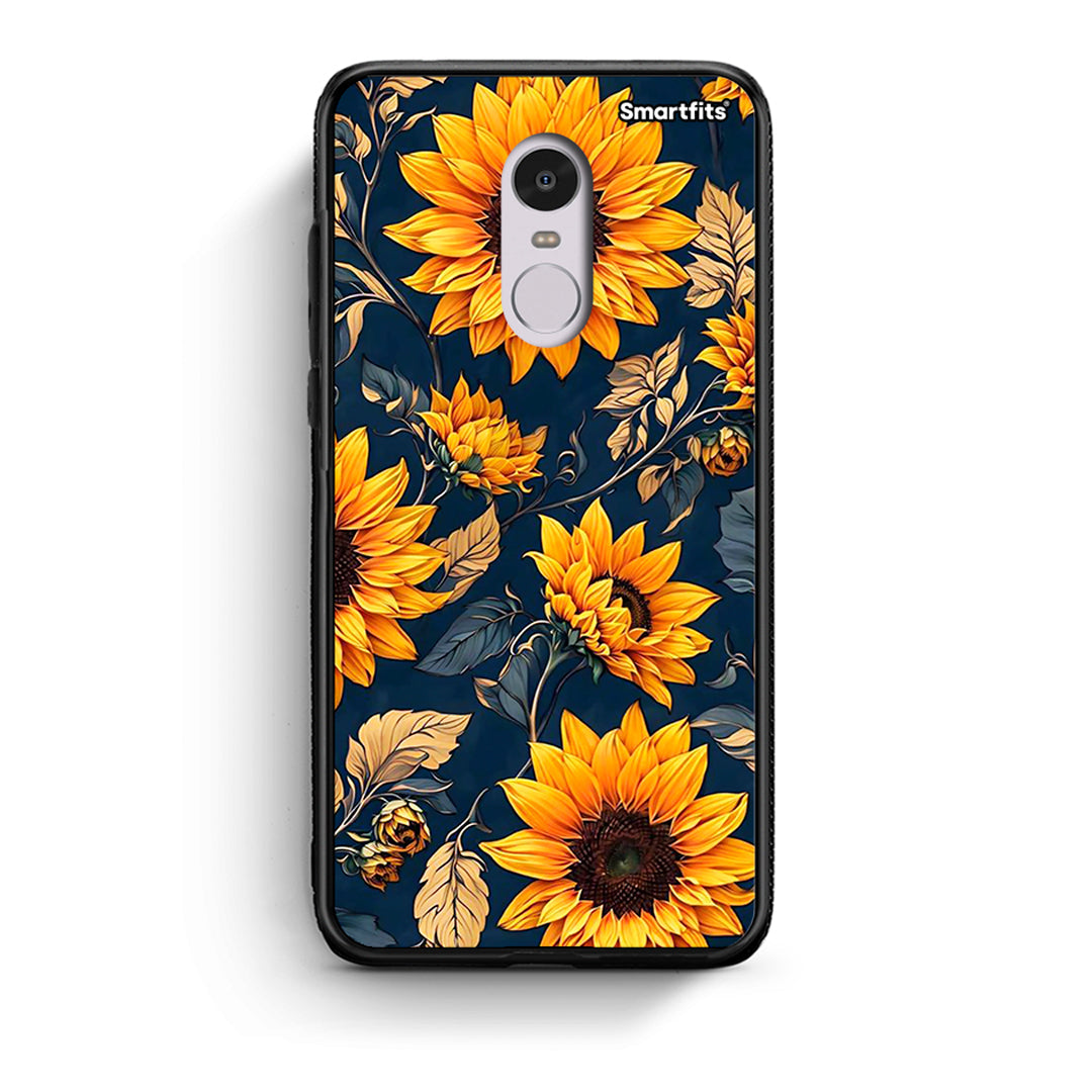 Xiaomi Redmi Note 4 / 4X Autumn Sunflowers Θήκη από τη Smartfits με σχέδιο στο πίσω μέρος και μαύρο περίβλημα | Smartphone case with colorful back and black bezels by Smartfits