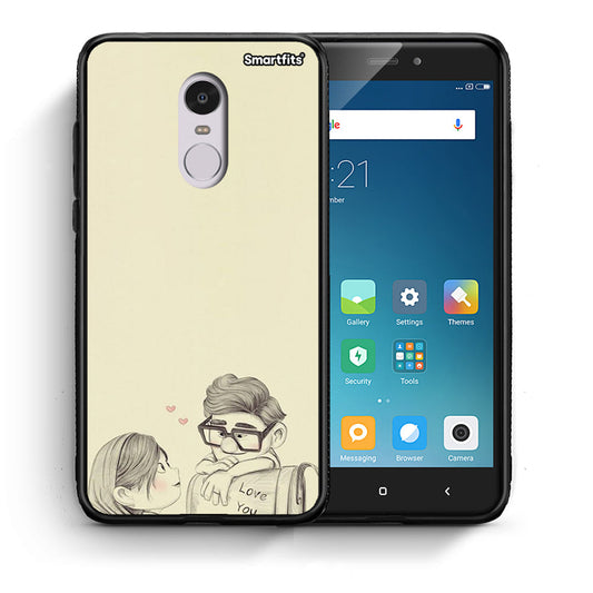 Θήκη Xiaomi Redmi Note 4/4X Carl And Ellie από τη Smartfits με σχέδιο στο πίσω μέρος και μαύρο περίβλημα | Xiaomi Redmi Note 4/4X Carl And Ellie case with colorful back and black bezels