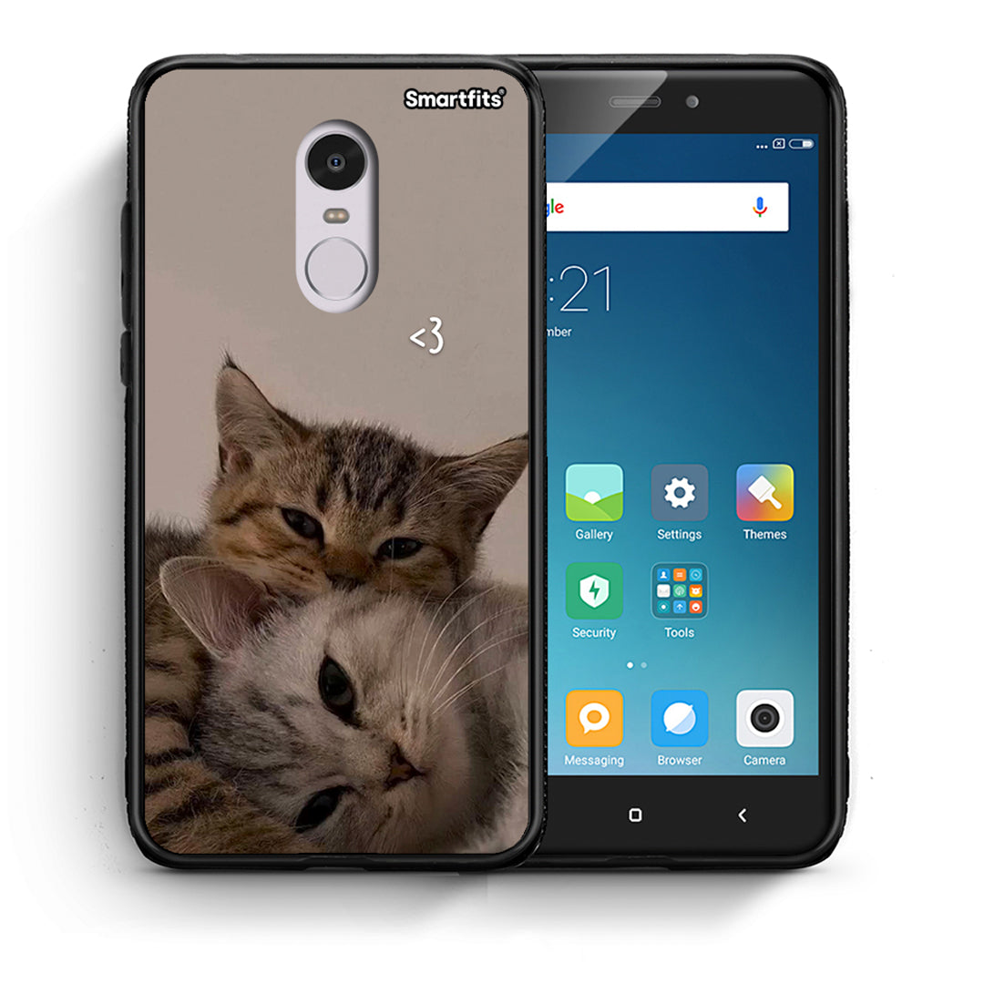 Θήκη Xiaomi Redmi Note 4 / 4X Cats In Love από τη Smartfits με σχέδιο στο πίσω μέρος και μαύρο περίβλημα | Xiaomi Redmi Note 4 / 4X Cats In Love case with colorful back and black bezels