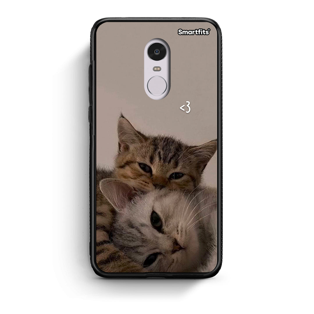 Xiaomi Redmi Note 4 / 4X Cats In Love Θήκη από τη Smartfits με σχέδιο στο πίσω μέρος και μαύρο περίβλημα | Smartphone case with colorful back and black bezels by Smartfits